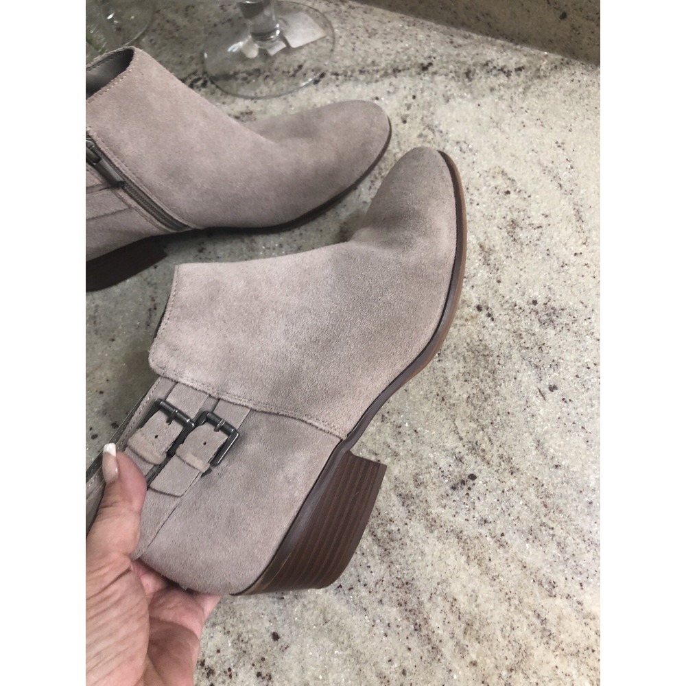 SAM EDELMAN "PETAL" Grey Suede Ankle Boots w/Buckle Sz 10 Booties - Picture 2 of 11
